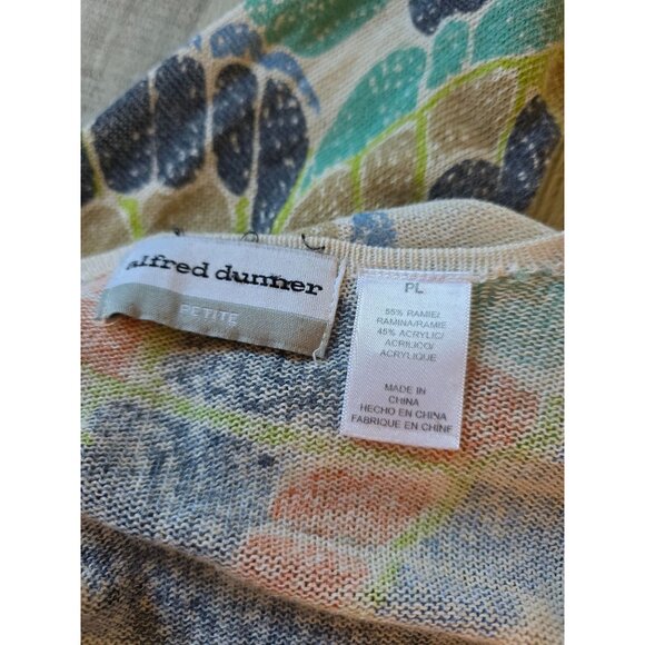 Alfred Dunner Petite Cardigan With Beaded Floral Pattern - Picture 6 of 9